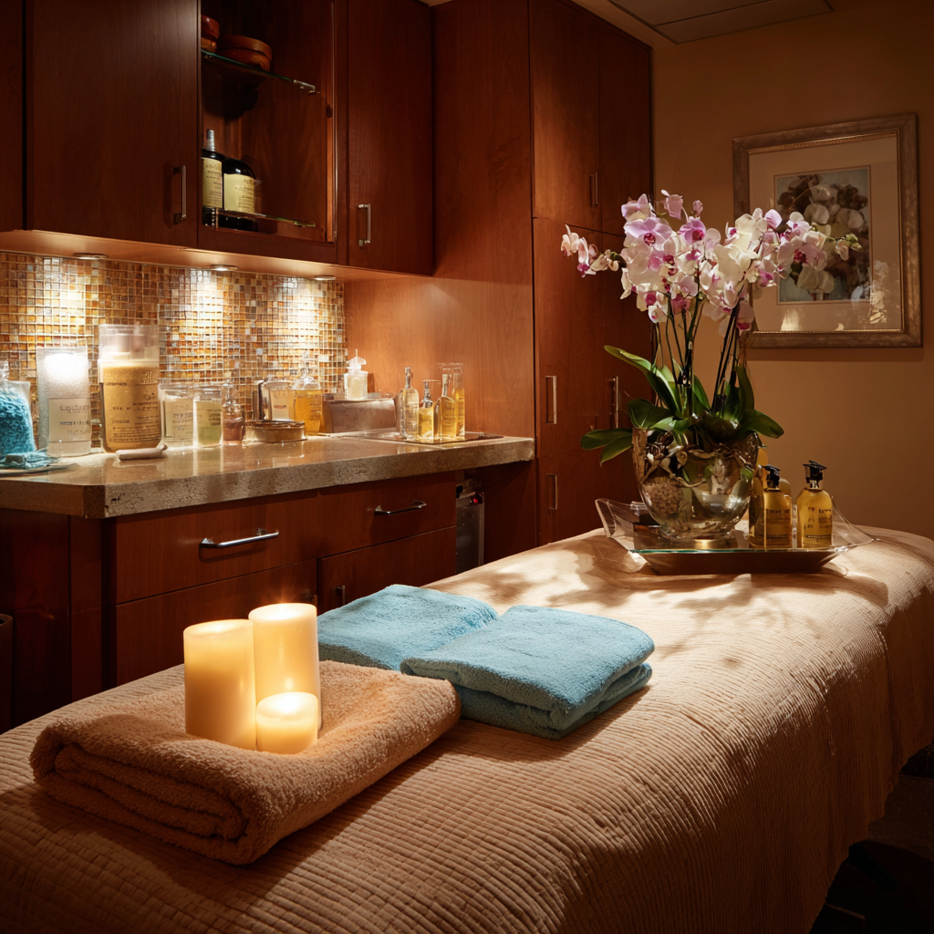 Partner facility spa treatment room